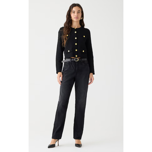 NWT J. Crew Classic 90s Straight Jeans 26 26P Charcoal Black BT582 J.Crew Women - Picture 1 of 6